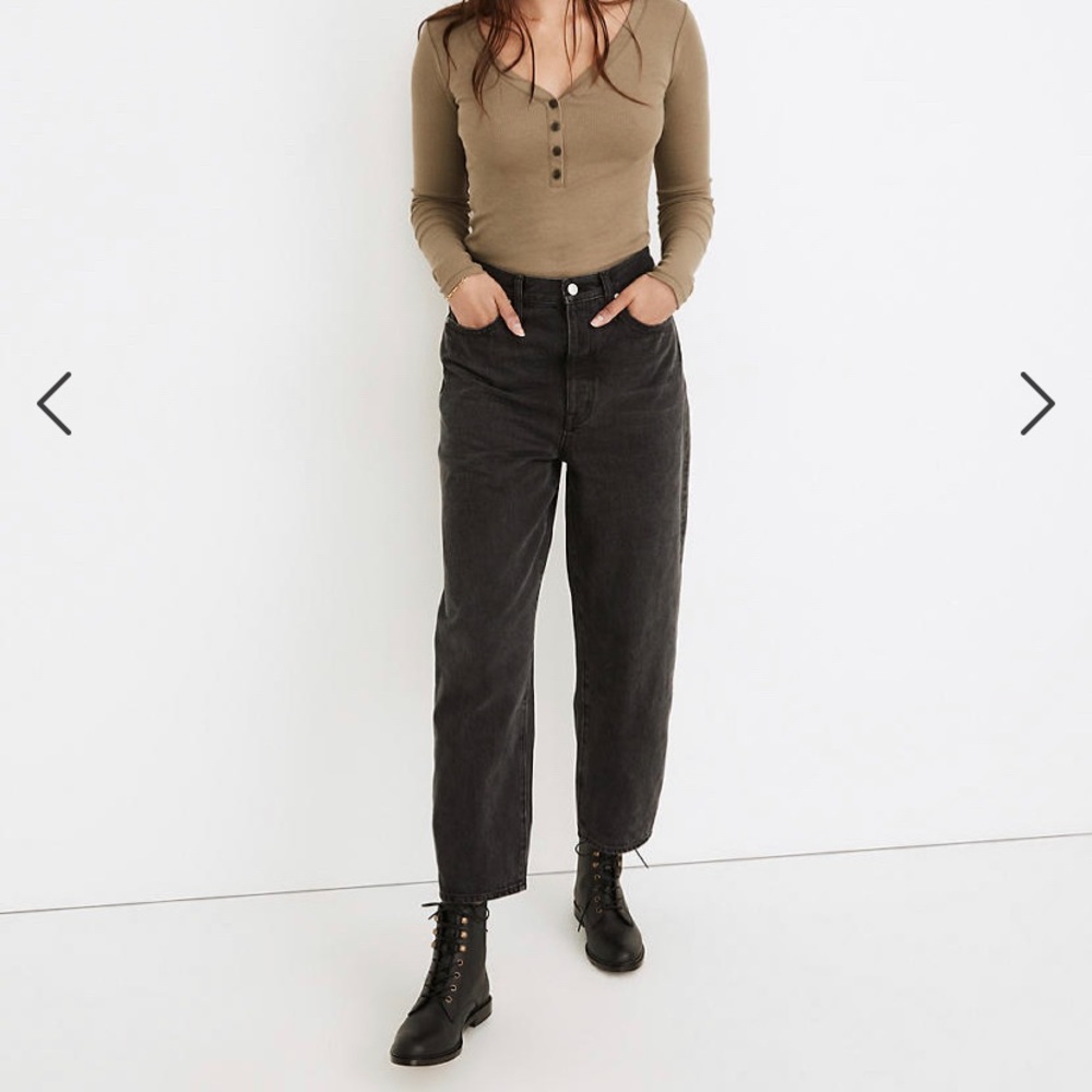 NWT Madewell Balloon Jeans in Noll Wash